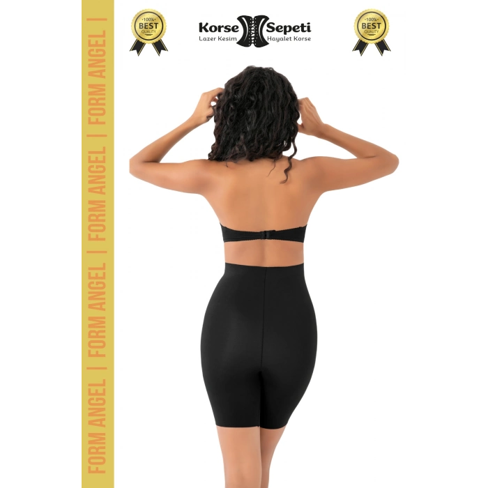 #Korse 2 Beden Küçülten Kaymaz Toparlayıcı Battal Boy Lazer Kesim Yüksek Bel Paçalı Korse 4lü Set