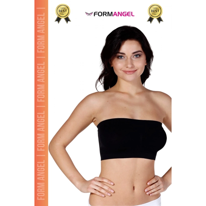 #Bandeo Seamless Toparlayıcı Kadın Basic Örme Dikişsiz Pedli Bandeo Büstiyer 2li Set