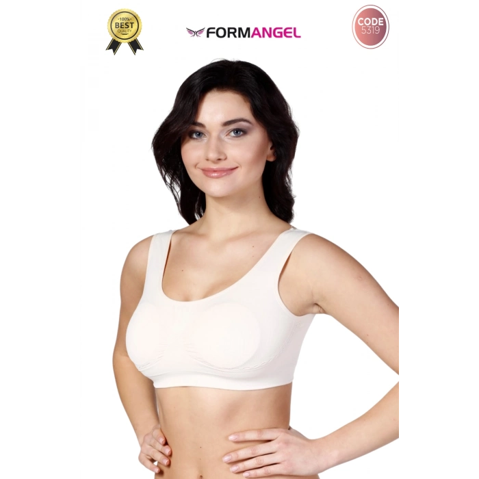 #Büstiyer Dikişsiz Seamless Kadın Esnek Yumuşak Kumaş Kalın Askılı Pedli Spor Büstiyer - 4 Adet