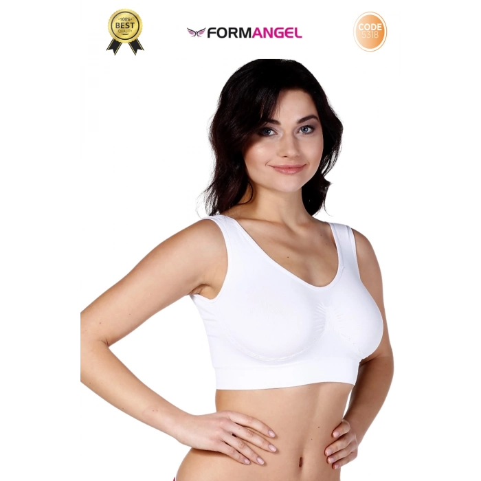 #Büstiyer Dikişsiz Seamless Kadın Esnek Yumuşak Kumaş Kalın Askılı Pedsiz Spor Büstiyer - 5 Adet