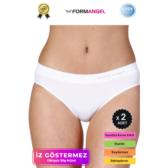 #İçÇamaşırı Toparlayıcı Şekillendirici İz Belli Etmeyen Düşük Bel Kadın Dikişsiz Slip Külot - 2 Adet
