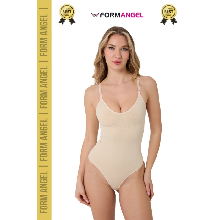 #Korse İz Bırakmayan Kaymaz Seamless Toparlayıcı Dikişsiz Kadın Çıtçıtlı String Body Korse - 4 Adet