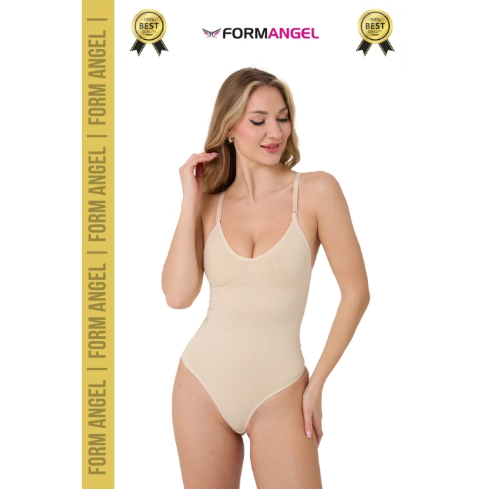 #Korse İz Bırakmayan Kaymaz Seamless Toparlayıcı Dikişsiz Kadın Çıtçıtlı String Body Korse - 4 Adet