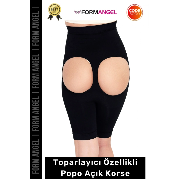 #Korse İz Göstermeyen Kaymaz Dikişsiz Vücut Şekillendiren Kalça Toparlayıcı Popo Açık Korse - 2 Adet