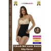 #Korse 2 Beden İncelten Lazer Kesim İz Göstermeyen Kaymaz Toparlayıcı Yüksek Bel Slip Korse - 3 Adet