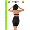 #Korse Kaymayı Önleyen 2 Beden Küçülten Toparlayıcı Lazer Kesim Yüksek Bel Paçalı Korse - 1 Adet