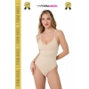 #Korse İz Bırakmayan Kaymaz Seamless Toparlayıcı Dikişsiz Kadın Çıtçıtlı String Body Korse - 1 Adet