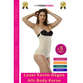 #Korse İz Göstermeyen Lazer Kesim Toparlayıcı Şekillendirici Kaymaz Göğüs Altı Body Korse - 5 Adet