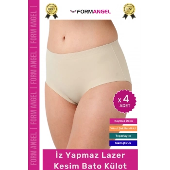 #Külot Lazer Kesim İz Göstermez Kaymayı Önleyen Doku 2 Beden Küçülten Hayalet Bato Külot - 4 Adet