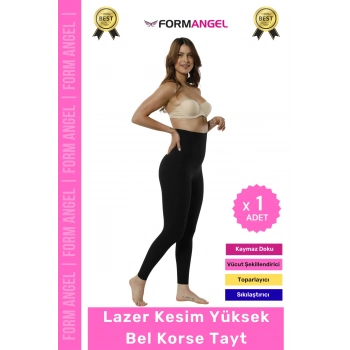 #KorseTayt 2 Beden Küçülten İz Diz Yapmayan İç Göstermeyen Lazer Kesim Yüksek Bel Korse Tayt