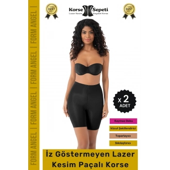 #Korse İz Yapmayan Kaymayı Önleyen Toparlayıcı Sıkılaştıran Lazer Kesim Paçalı Korse - 2 Adet