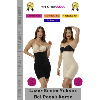 #Korse İz Göstermeyen Kaymaz Lazer Kesim Toparlayıcı Rahat Yüksek Bel Hayalet Slip Korse 6lı Set