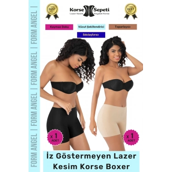 #Korse İz Göstermeyen Kaymaz Basen Toparlayıcı Şekillendiren Lazer Kesim Korse Boxer 2li Set