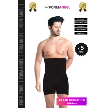 #BoxerKorse Göbek Düzleştirici Bel Basen Toparlayıcı Sıkılaştırıcı Duble Erkek Boxer Korse - 5 Adet