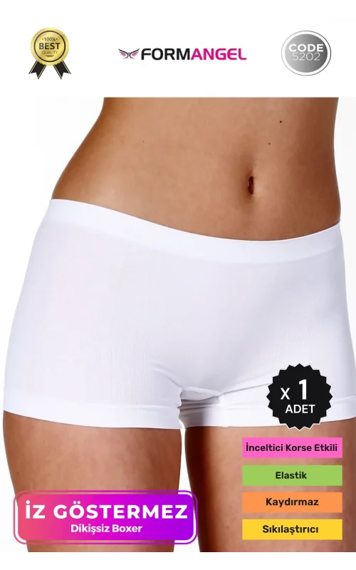 #KadınBoxer Toparlayıcı Şekillendirici Seamless Kaymaz Kadın Dikişsiz Boxer İç Çamaşırı - 1 Adet