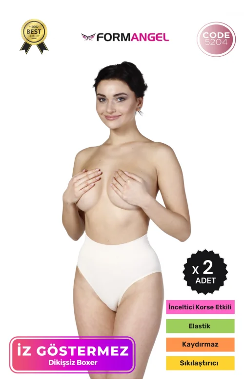 #SlipKorse Seamless Dikişsiz Karın Sıkılaştıran Şekillendirici Karın Toparlayıcı Slip Korse - 2 Adet