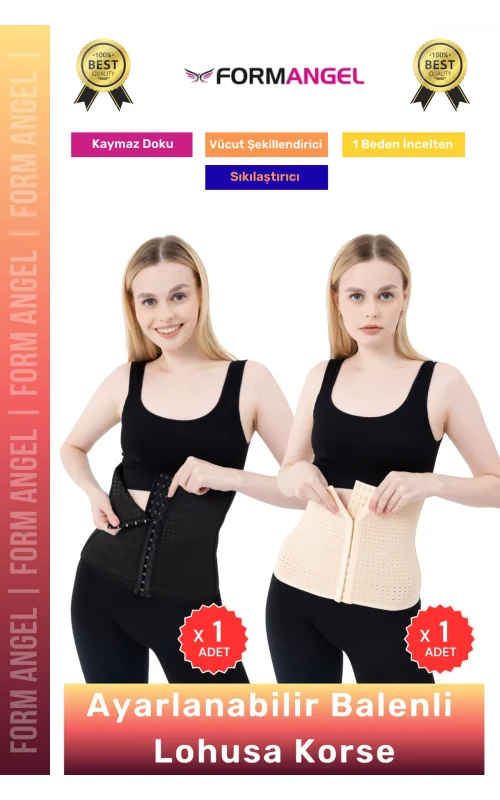 #Korse Yeni Doğum Sonrası Balenli Ayarlanabilir Lohusa Hamile Toparlayıcı Bel Korse 2li Set