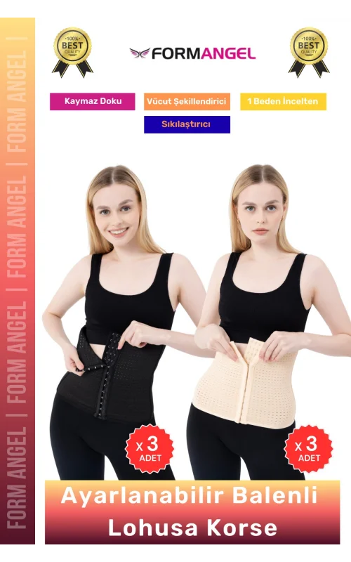 #Korse Yeni Doğum Sonrası Balenli Ayarlanabilir Lohusa Hamile Toparlayıcı Bel Korse 6lı Set