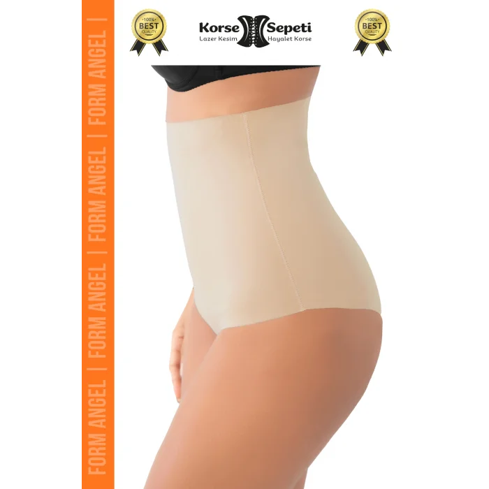 #Korse Toparlayıcı Kaymaz 2 Beden Küçülten Kadın Lazer Kesim Yüksek Bel Slip Korse - 4 Adet