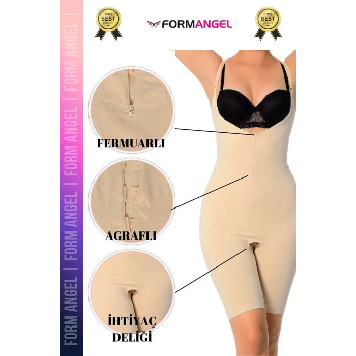 #Korse Vücut Şekillendiren Toparlayıcı Özel Bölgesi Açık Kaymaz Fermuarlı Tam Boy Korse 2li Set