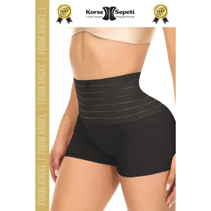 #Korse Vücut Toparlayıcı Şekillendirici Kaymaz Doku Lazer Kesim Yüksek Bel Boxer Korse 2li Set