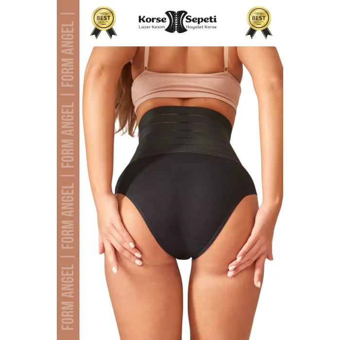 #Korse Vücut Şekillendirici Karın Bel Toparlayıcı Lazer Kesim Yüksek Bel Slip Korse 4lü Set