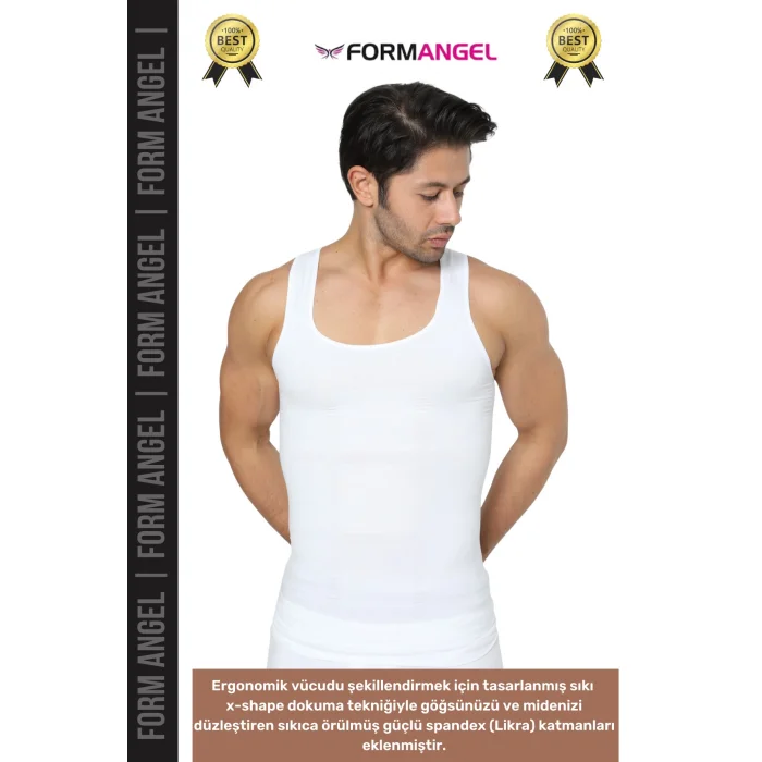 #ErkekKorse Dik Duruş Vücut Bel Göğüs Toparlayıcı Göbek Sıkılaştırıcı Erkek Korse Atlet 2li Set