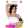 #Bandeo Seamless Shaping Womens Basic Knitted Seamless Padded Bandeau Bustier - 3 Pieces