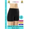 #Korse İz Göstermeyen Lazer Kesim Toparlayıcı Şekillendirici Rahat Yüksek Bel Boxer Korse - 2 Adet