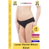#Külot Dikişsiz İz Göstermeyen Belli Etmeyen Esnek Rahat Lazer Kesim Hayalet Bikini Külot - 6 Adet