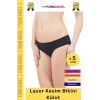 #Külot Dikişsiz İz Göstermeyen Belli Etmeyen Esnek Rahat Lazer Kesim Hayalet Bikini Külot - 5 Adet