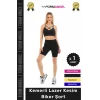 #BikerŞort İç Göstermeyen Kaymaz Şekillendirici Toparlayıcı Kemerli Lazer Kesim Biker Şort