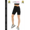 #BikerŞort İç Göstermeyen Kaymaz Şekillendirici Toparlayıcı Kemerli Lazer Kesim Biker Şort