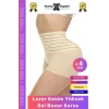 #Korse Vücut Toparlayıcı Şekillendirici Kaymaz Doku Lazer Kesim Yüksek Bel Boxer Korse - 4 Adet