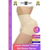 #Korse Vücut Toparlayıcı Şekillendirici Kaymaz Doku Lazer Kesim Yüksek Bel Boxer Korse - 2 Adet