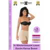#Korse İz Göstermeyen Kaymaz Basen Toparlayıcı Şekillendiren Lazer Kesim Korse Boxer - 3 Adet