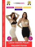 #Korse Lazer Kesim İz Göstermeyen Kaymaz Toparlayıcı Sıkılaştırıcı Paçalı Hayalet Korse 4lü Set