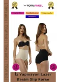 #Korse 2 Beden İncelten Toparlayıcı İz Göstermeyen Kaymaz Kadın Lazer Kesim Slip Korse 4lü Set