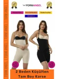 #Korse Vücut Toparlayıcı Şekillendirici Kaymaz Doku Lazer Kesim Yüksek Bel Boxer Korse 2li Set