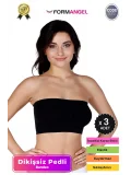 #Bandeo Seamless Toparlayıcı Kadın Basic Örme Dikişsiz Pedli Bandeo Büstiyer - 3 Adet