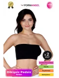 #Bandeo Seamless Toparlayıcı Kadın Basic Örme Dikişsiz Pedsiz Bandeo Büstiyer - 2 Adet