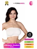 #Bandeo Seamless Toparlayıcı Kadın Basic Örme Dikişsiz Pedsiz Bandeo Büstiyer - 5 Adet