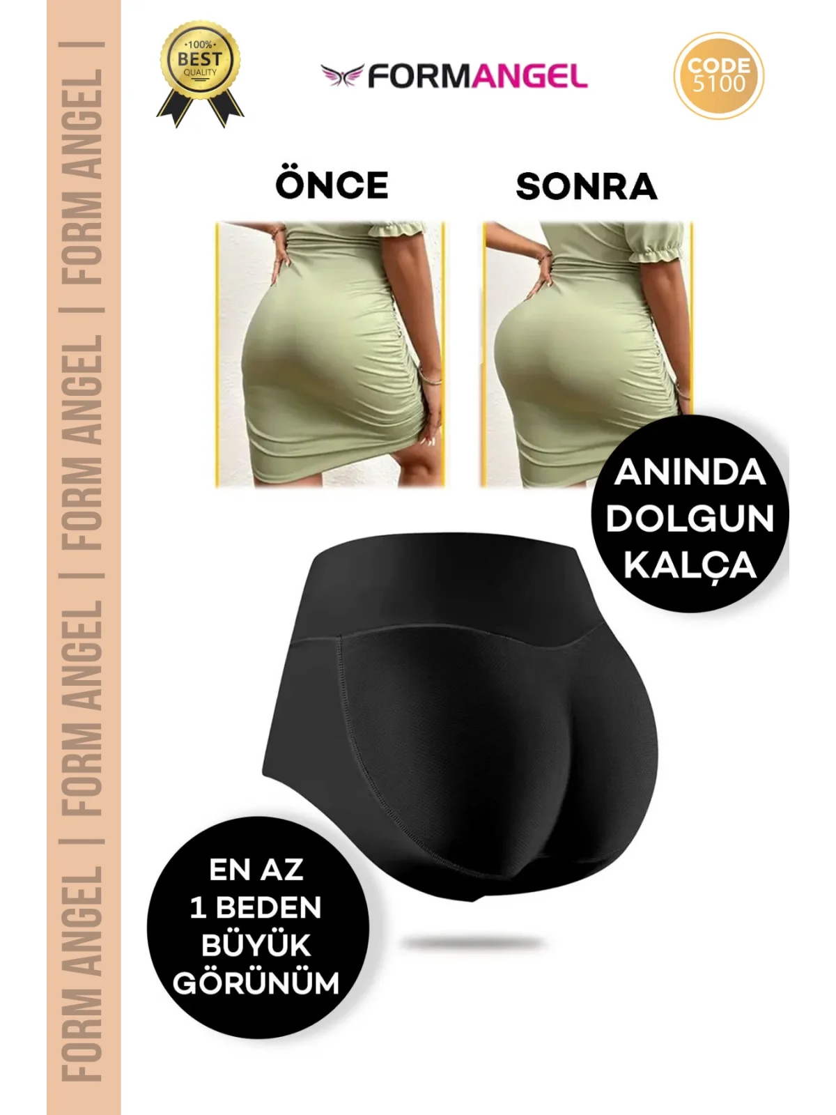 #Korse Doğal Görünüm Sağlayan Dolgunlaştırıcı Toparlayıcı Popo Dolgulu Destekleyici Korse - 1 Adet