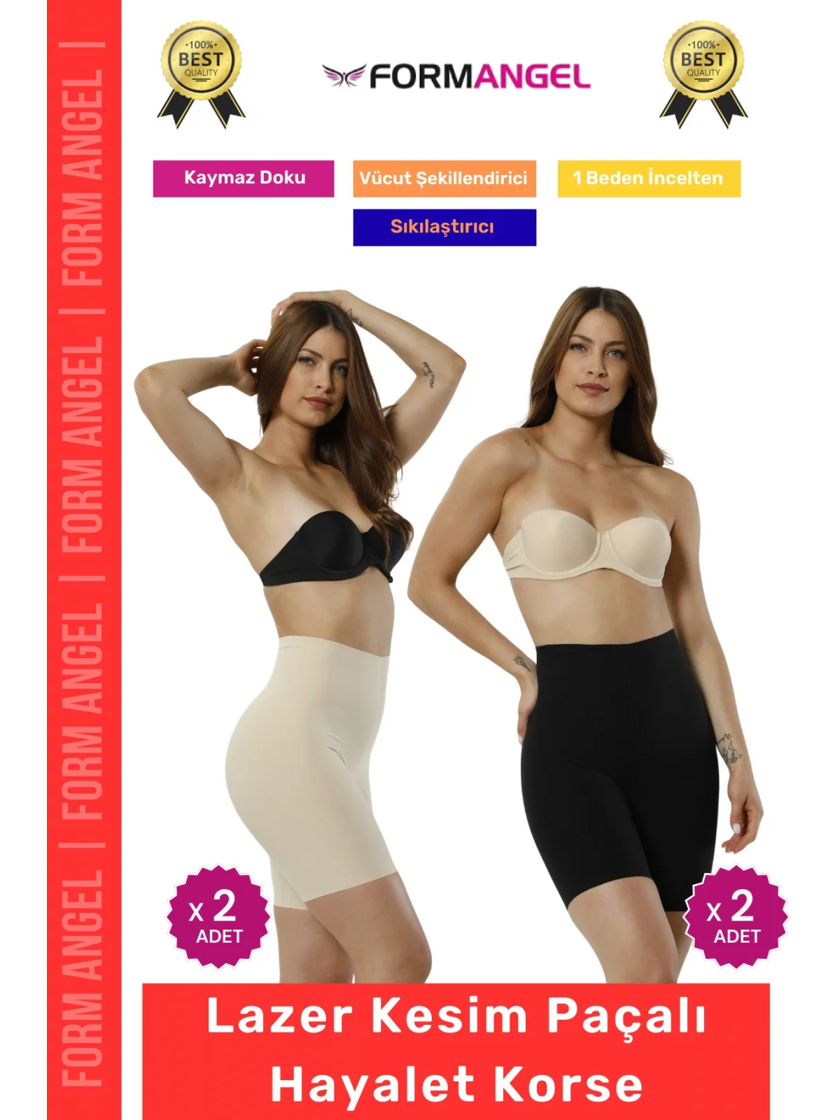 #Korse Lazer Kesim İz Göstermeyen Kaymaz Toparlayıcı Sıkılaştırıcı Paçalı Hayalet Korse 4lü Set