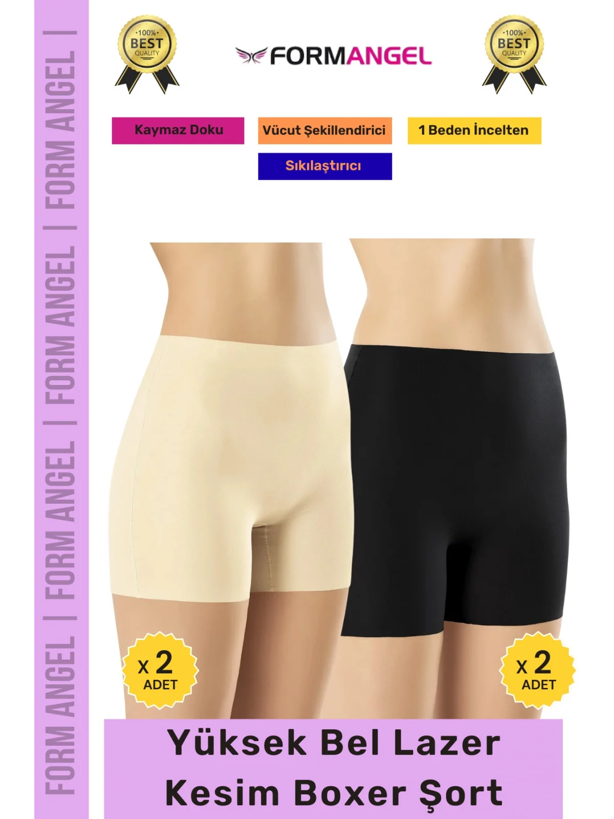 #Korse İz Göstermeyen Lazer Kesim Toparlayıcı Şekillendirici Rahat Yüksek Bel Boxer Korse 4lü Set
