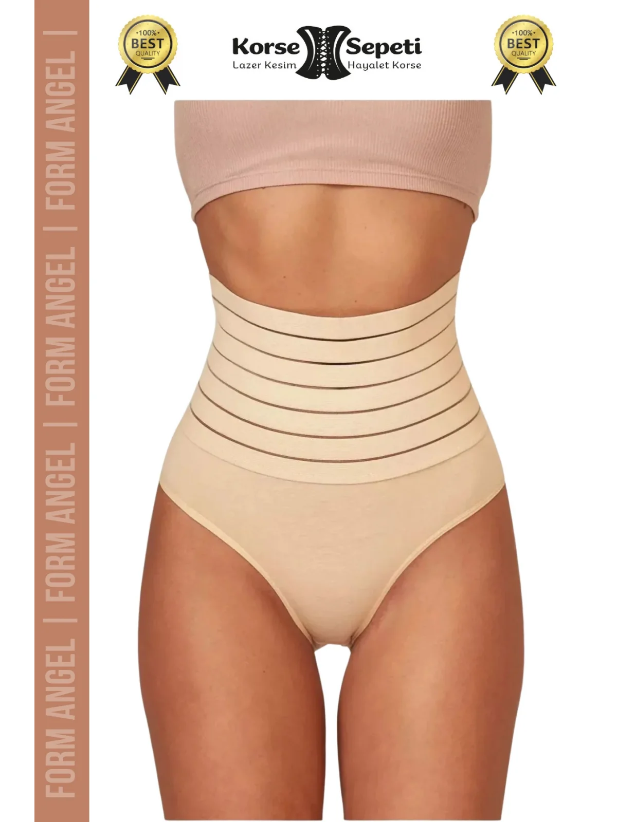 #Korse Vücut Şekillendirici Karın Bel Toparlayıcı Lazer Kesim Yüksek Bel Slip Korse 2li Set