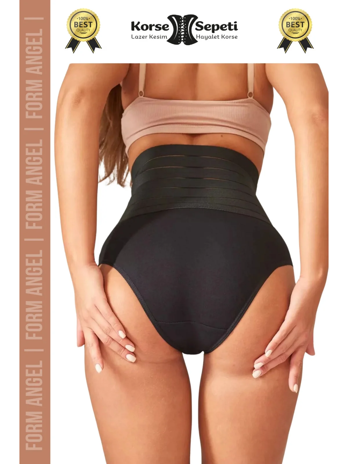 #Korse Vücut Şekillendirici Karın Bel Toparlayıcı Lazer Kesim Yüksek Bel Slip Korse 2li Set