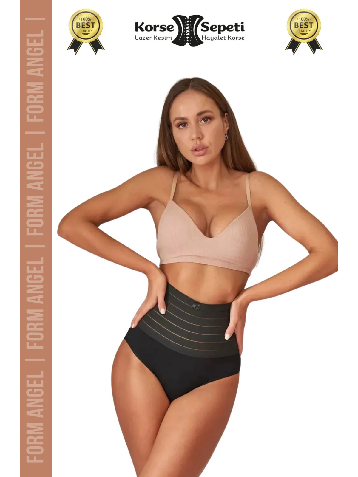 #Korse Vücut Şekillendirici Karın Bel Toparlayıcı Lazer Kesim Yüksek Bel Slip Korse 2li Set