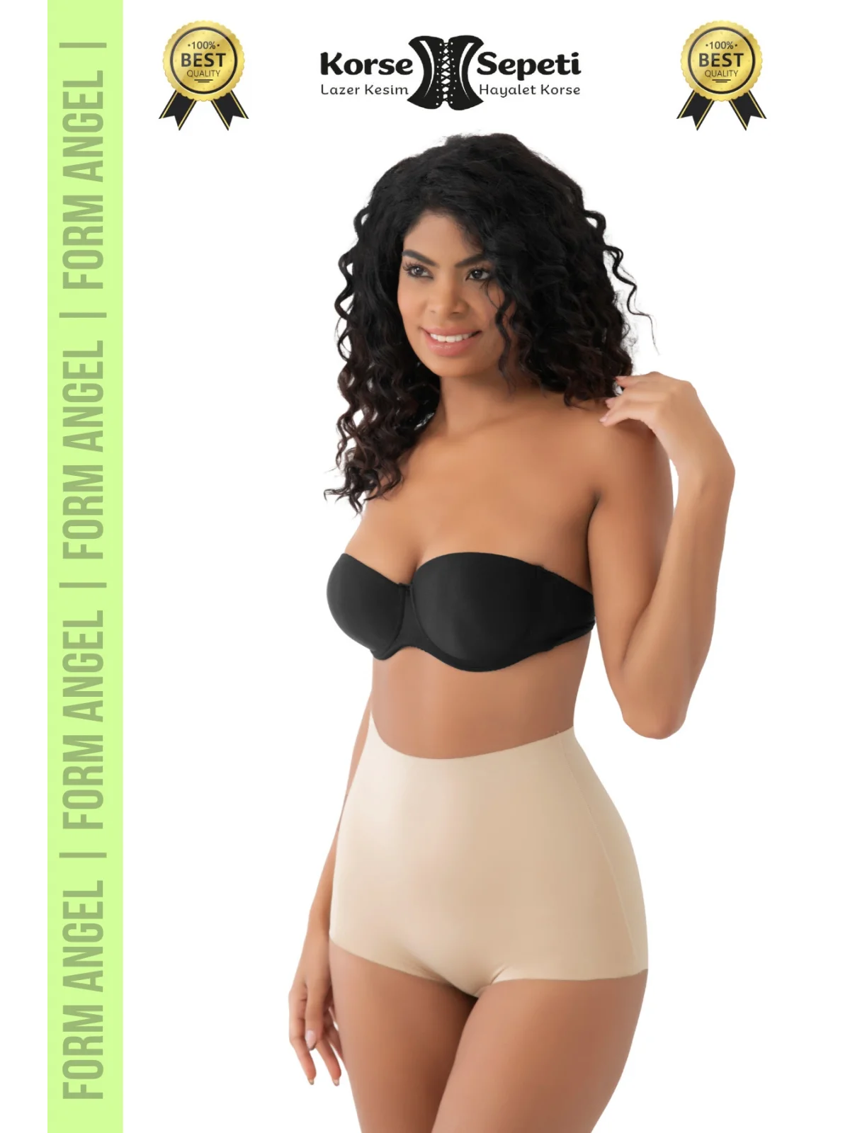#Korse İz Yapmayan 2 Beden Küçülten Kaymaz Toparlayıcı Lazer Kesim Slip Korse 2li Set