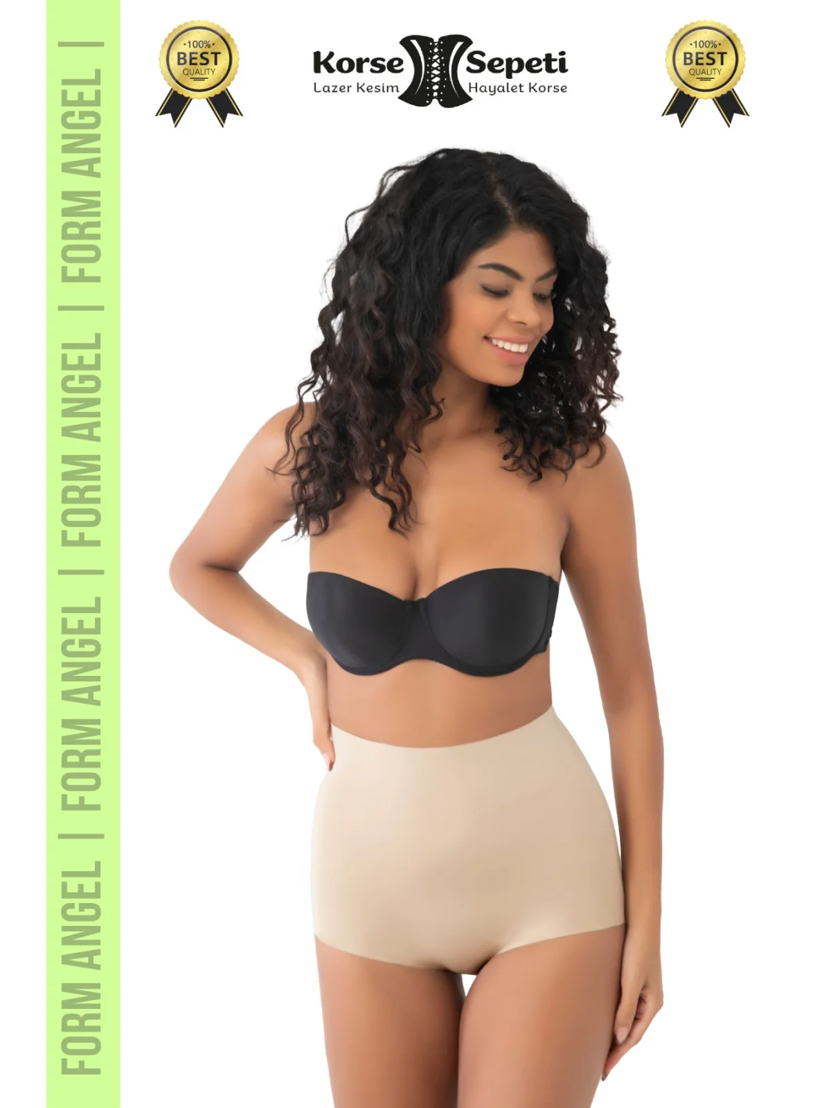 #Korse İz Yapmayan 2 Beden Küçülten Kaymaz Toparlayıcı Lazer Kesim Slip Korse 4lü Set